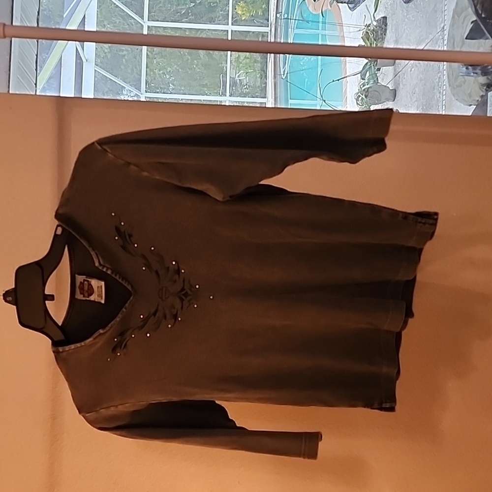 Medium Harley Davidson, 3/4sleeve top